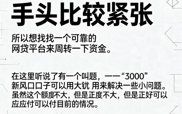 2026年藏不住了！快速网贷新口子3000大额秘密，这5个无视黑户下款快
