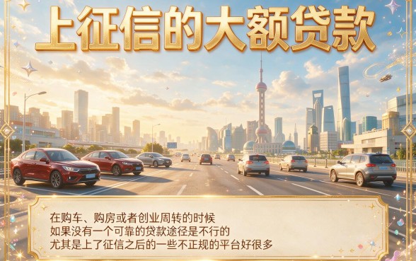 上征信的大额贷款秒下款盘点：2026年这五个网贷口子千万别错过！