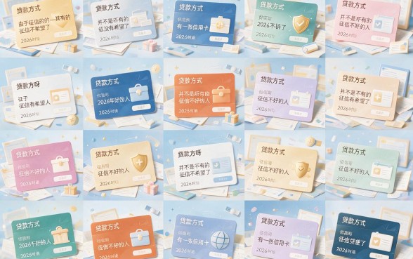 征信黑、征信烂、征信不好都不怕！2026有信用卡即可贷款，这秘密今日解密