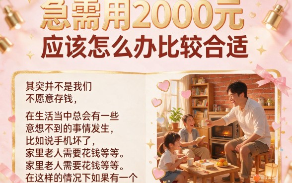 急用钱怎么能借到2000？包下款软件推荐这5个门槛低的借贷款平台