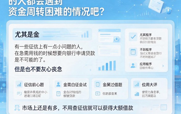 适合黑户这5个无信用卡也能秒到账的大额借款APP，下款超容易