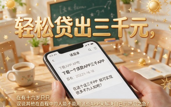 满16周岁贷款App人人3000，2026年这5个借钱平台被千人收藏！