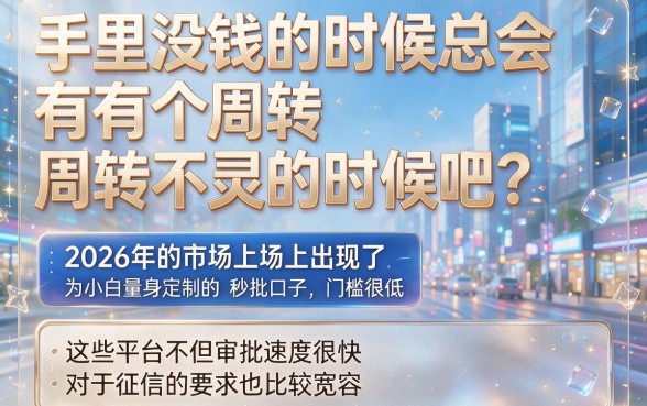 2026白户秒批的口子重磅盘点,年底大额黑户贷款背账必推这5个