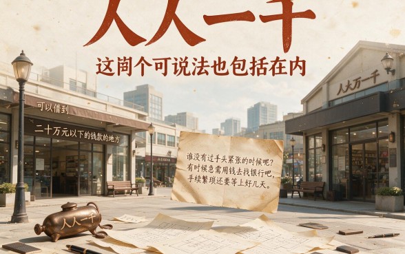 急用钱别慌！2026年这5个20万以内的贷款平台人人1000起，借款6000超顺畅快收好