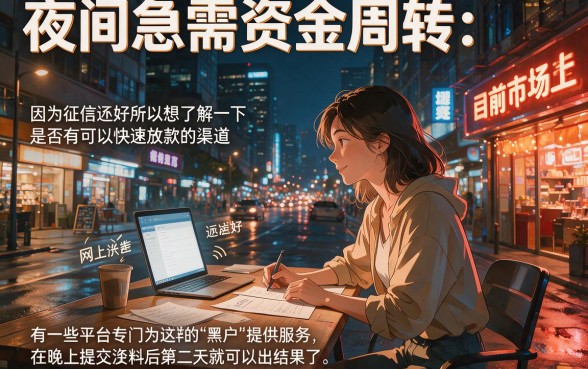 夜里这5个对征信要求不高的黑户网贷，立马能到账7000