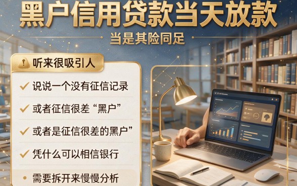 黑户信用贷款当天放款有哪些？2026最新口子盘点，真的能安心下款吗？