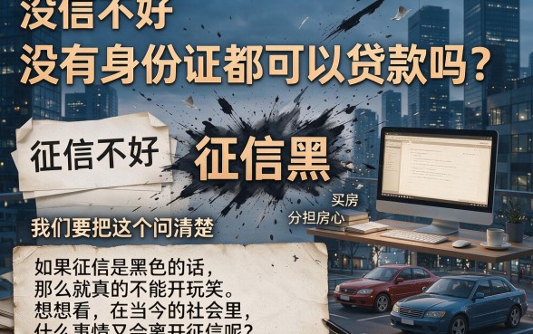 征信黑、征信烂、没身份证也能贷款？这类渠道正规吗？一文讲透！