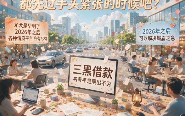 2026三黑借款必下款！人人1000起步，这5个对资质要求不高的口子紧急收藏