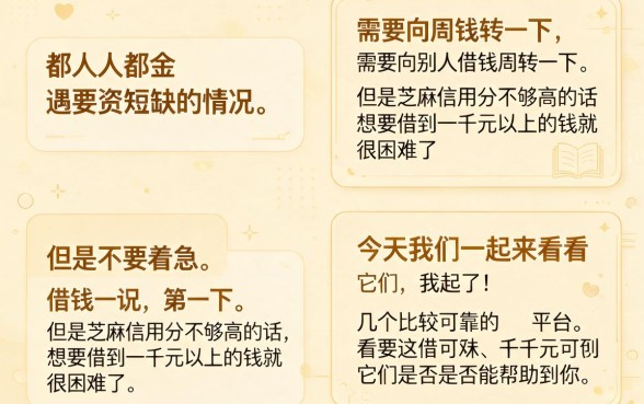 芝麻信用不足也能包下1000贷款，2026年这5个不看芝麻分的6000应急口子别错过