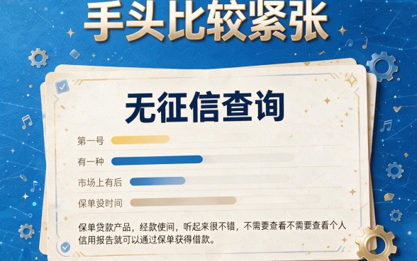 不看征信查询的保单贷怎么申请？2026零基础必看！盘点5个无视征信查询、额度16000的贷款口子