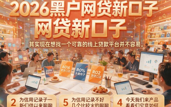 2026黑户网贷新口子必看！2026年这5个容易放水的贷款口子务必清楚
