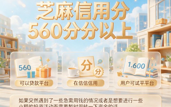 芝麻信用分560以上能下款吗？亲测这5个平台，借款1000元真实到账！