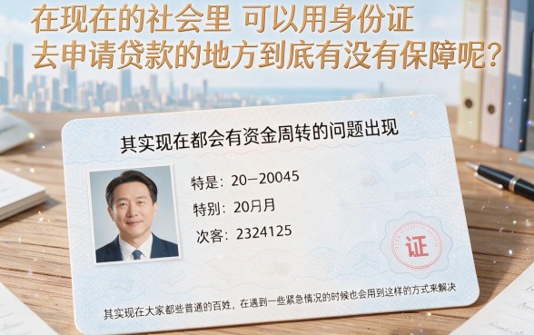 2026最新！这5个凭身份证可以贷款的口子，急用1000元真没想到这么简单