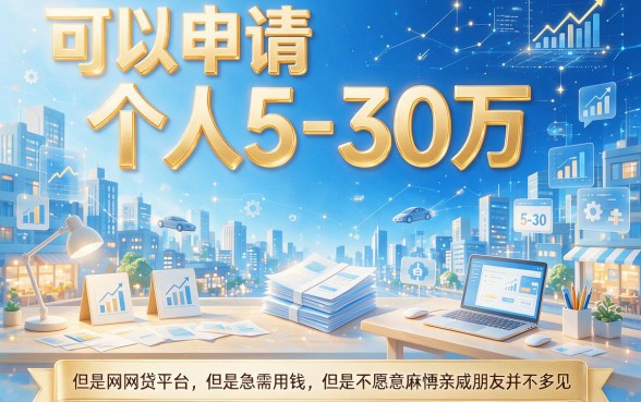 个人5到30万网贷口子大盘点！这5个在线申请不求人，自己动手轻松搞定
