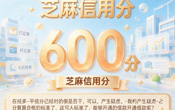 芝麻信用分600能开通的借款有哪些？2026年这5个门槛低的6000元平台必看！