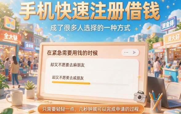 手机快速注册借钱，这5个平台让人踏实安心！急需6000也能快速到账