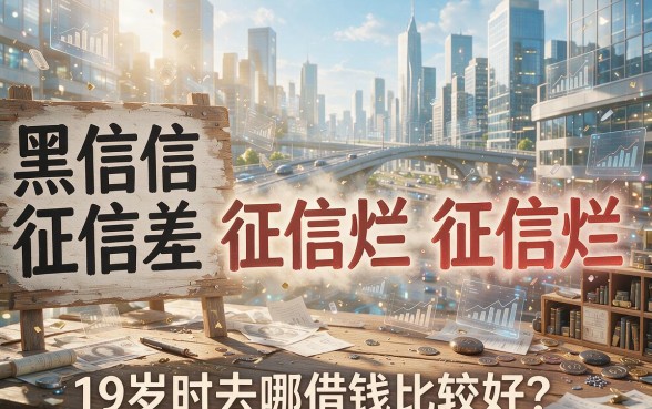 19岁征信黑、征信不好、征信烂在哪里借钱好？真实无套路平台甄选指南