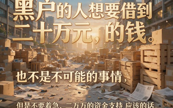 黑户借钱20万怎样借最合适？盘点5个靠谱渠道速览
