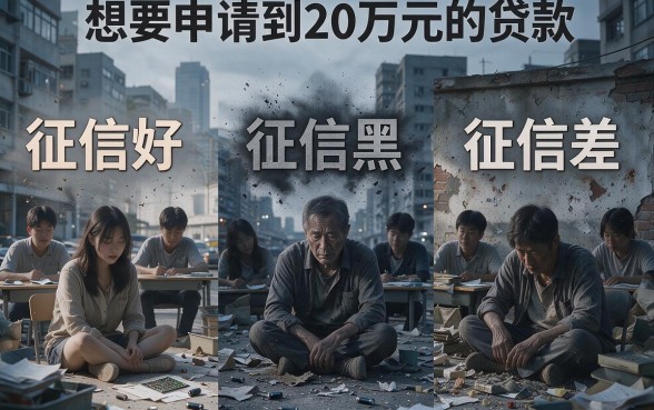 征信黑、征信差、征信烂、征信不好怎么贷款20万?真实实测效果揭秘!