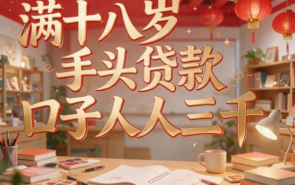 满十八岁贷款口子人人3000，盘点5个正规借钱渠道轻松到账500起