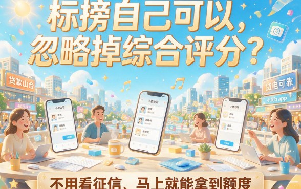 2026最新无视综合评分贷款app官方盘点！这5个借款6000不查综合评分的平台速看