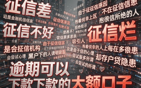 别再说征信黑、征信花、征信烂就贷不到款了！这几个逾期也能下款的大额口子，知道的人还不多！