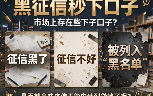 征信黑、征信烂、黑号都能贷？90%人不知的秒下款口子深度揭秘！