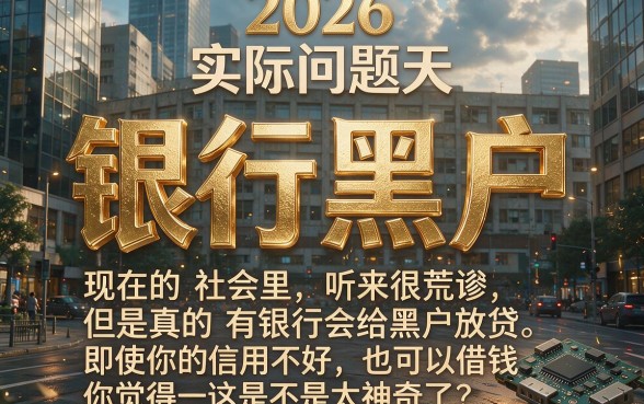 2026年银行黑户贷款必看！黑户也能申请的5个渠道，本篇深度甄选！