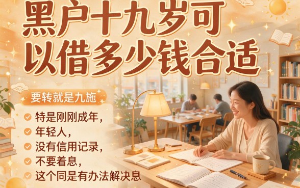 19岁黑户怎么借款合适？急需500元临时周转，这5个口子可以试试