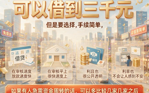 急需3000元周转?这5个对征信要求不高的借钱软件,2026年应急必备技能!