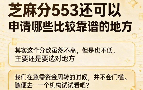 芝麻分553的口子必看！2026年内部贷款绝技大公开，这五个借3000的渠道火速收藏