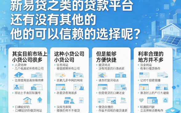 5个像新易贷的借款口子盘点，3000元小额网贷快速到账