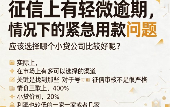 逾期征信也能借!2026利息低的小贷平台盘点,这5个不看负债秒下款