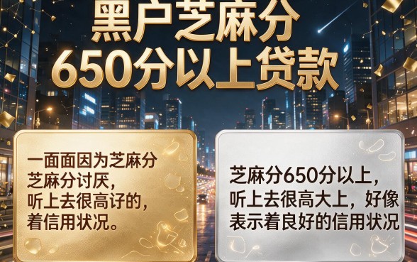 芝麻分650以上黑户贷款真能下款？亲测渠道一文说透！