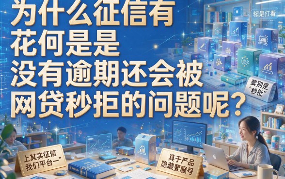 征信花了但没逾期，网贷还是秒拒？2026干货破解法来了，这五个无前期高额贷款渠道速领！