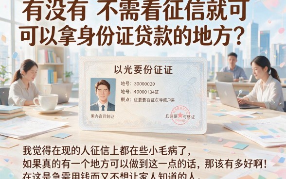 凭身份证借款无视征信，2026必下款的5个平台深度收藏！