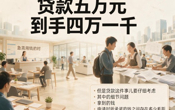 5万贷款到手仅4万1？2026速贷避坑指南：这5个平台借款5万直接下款1500！