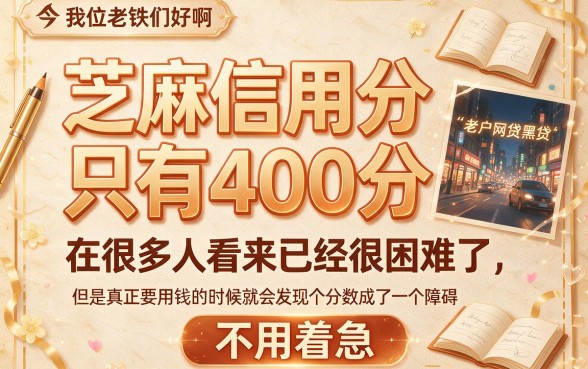 芝麻信用分400也能下款？这5个靠谱网贷黑口子亲测有效！