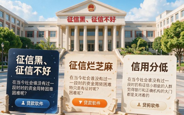 4月必看！征信黑、征信不好、征信烂、芝麻信用分低也能用的贷款软件，精选5个征信烂口子轻松借4000