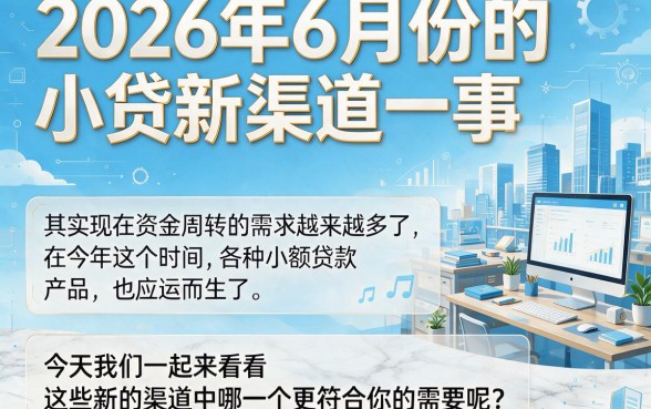 20266月小贷新口子首次曝光！这5个不看征信自动下款的平台速来集合