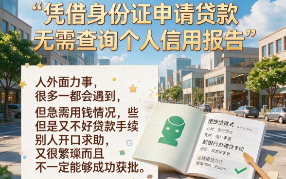 凭身份证借款不查征信!2026急需周转必看:5个征信门槛低、轻松借1000的渠道解读