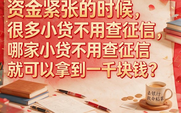 必看！2026不查征信记录包下1000的小贷速借办法，这5个借款APP对征信要求不高