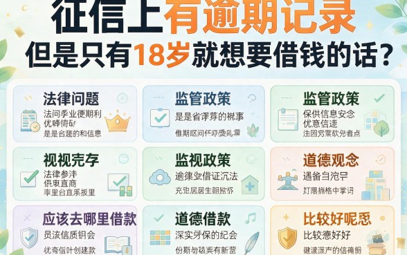 18岁征信有逾期想借钱？这几种渠道比较合适，速看避坑指南！