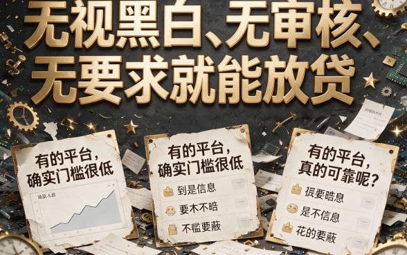 无视黑白！无审核无要求直接下款，2026年这5个放款口子必选