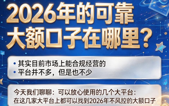 2026不风控的大额口子盘点！这5个30000借款渠道无视风控，隐藏额度技巧一次公开