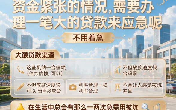 急用钱速看！这几家好的大额贷款口子，大额借款2000秒到账，使用便捷不麻烦