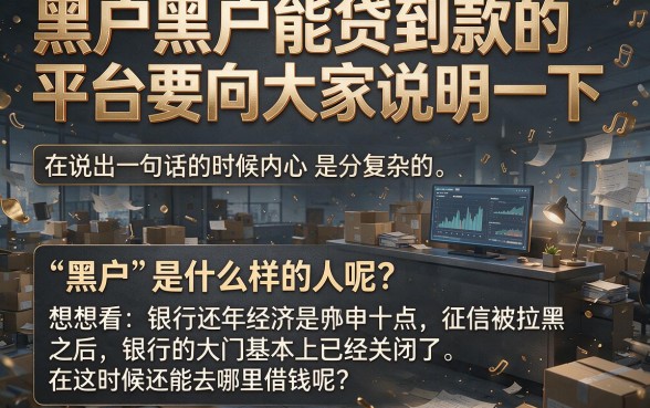 适合黑户求告知黑户可以贷款的平台，真的好用吗？深度解析来了