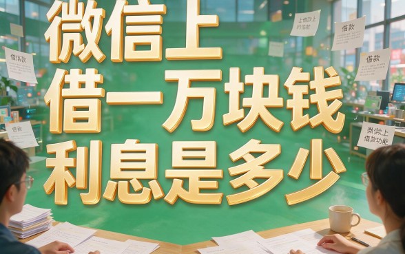 微信借款怎么借钱一万元利息最低？2026年这5个超容易下款的口子速看