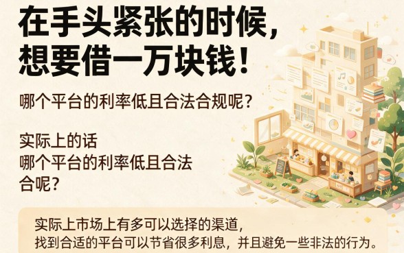 急需1万多？这5个正规低息平台借款超轻松，利息低要求还不高！