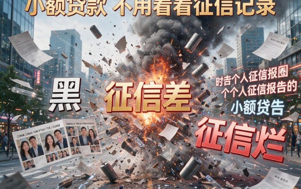 征信黑、征信烂也能借？不看征信记录的小额贷款真相大揭秘